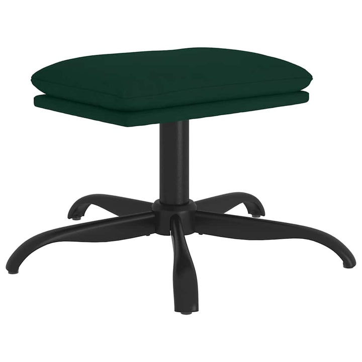 fodskammel 60x60x36 cm fløjl mørkegrøn
