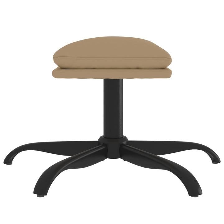 fodskammel 60x60x36 cm kunstlæder cappuccino