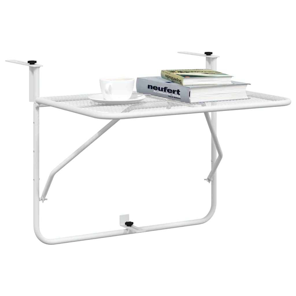 altanbord 60x40 cm stål hvid
