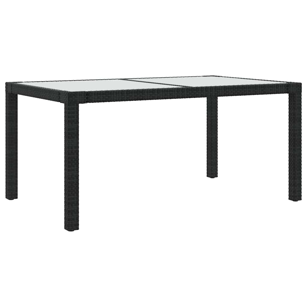 udendørs spisebordssæt 5 dele med hynder polyrattan sort