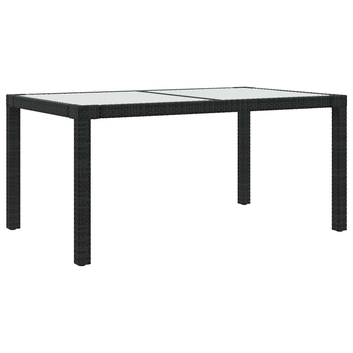udendørs spisebordssæt 5 dele med hynder polyrattan sort