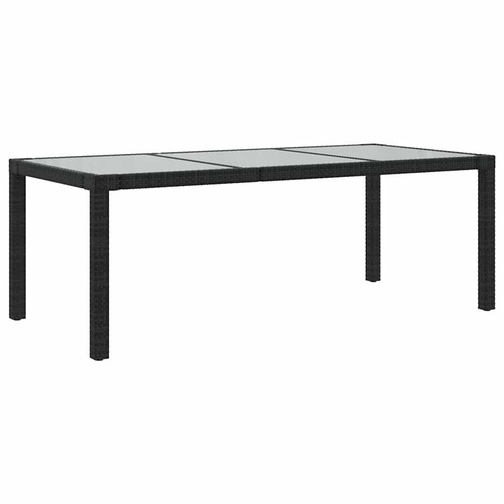 udendørs spisebordssæt 9 dele med hynder polyrattan sort