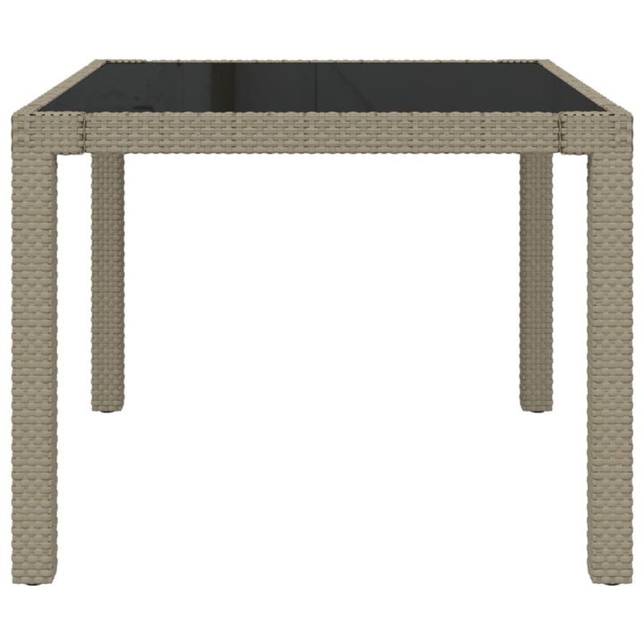 udendørs spisebordssæt 3 dele med hynder polyrattan beige
