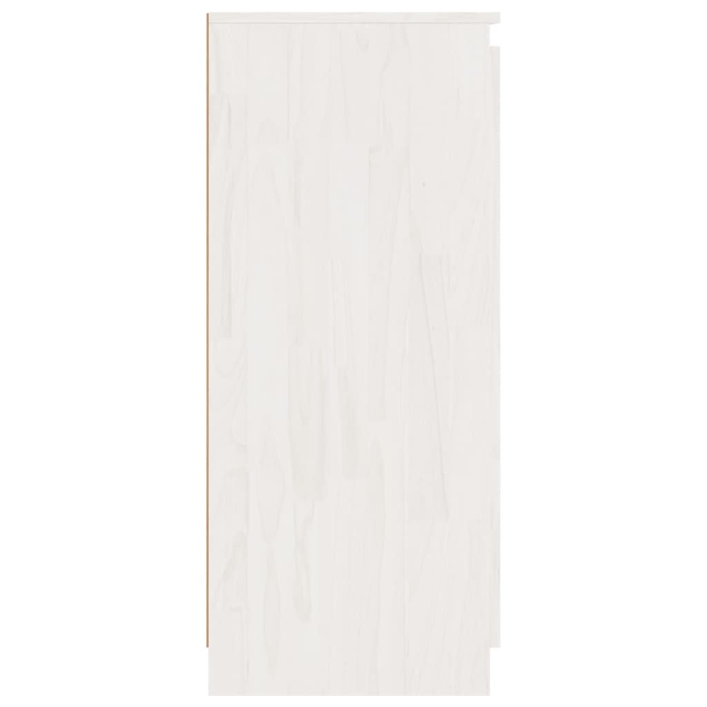 sideskabe 3 dele massivt fyrretræ hvid