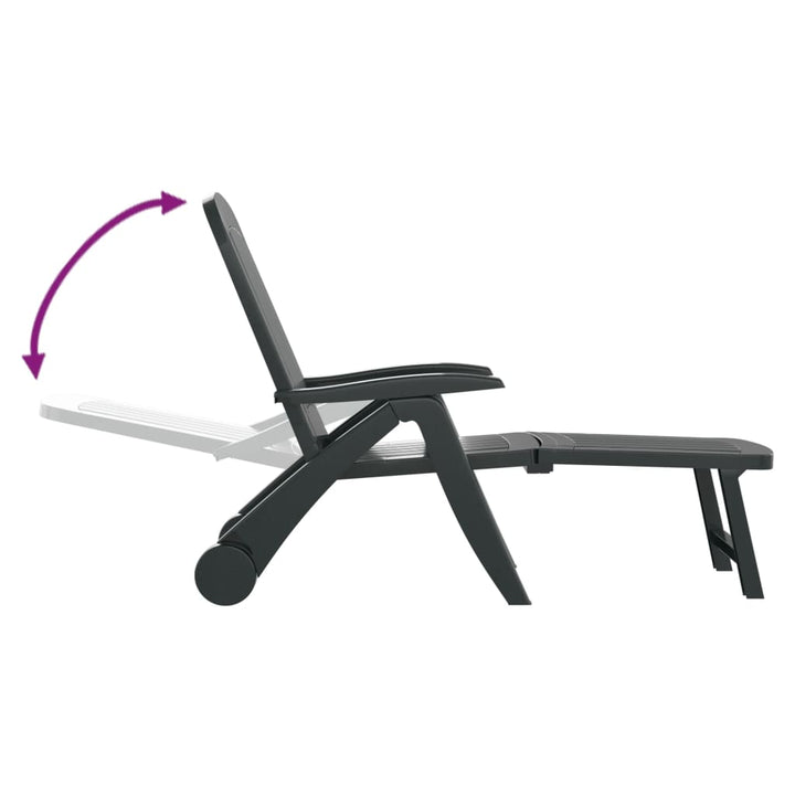 foldbar liggesol polypropylen grøn