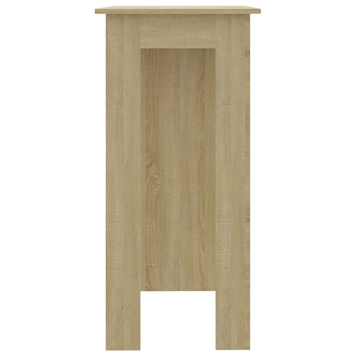 barbord med hylde 102x50x103,5 cm konstrueret træ sonoma-eg