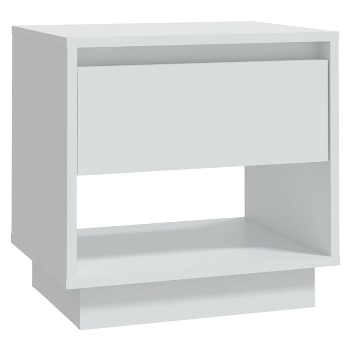 sengebord 45x34x44 cm konstrueret træ hvid