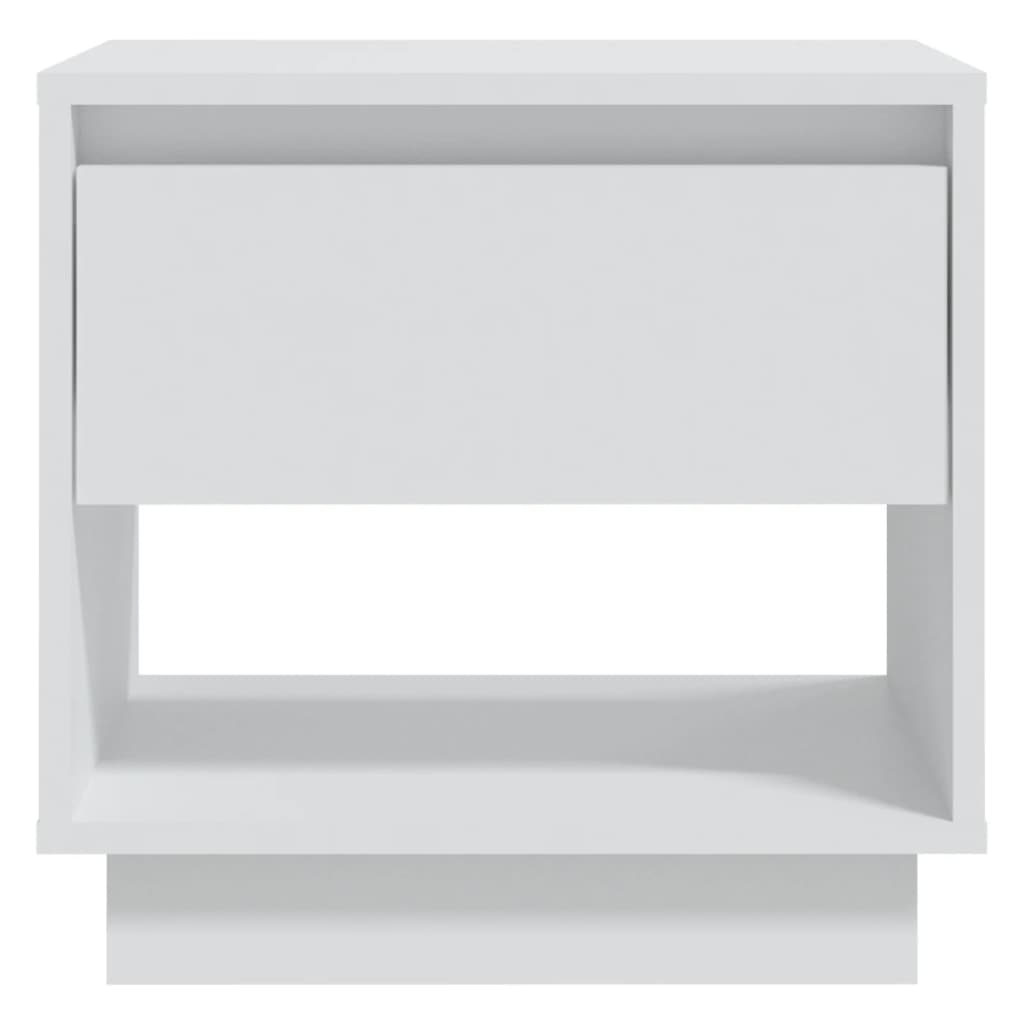 sengebord 45x34x44 cm konstrueret træ hvid