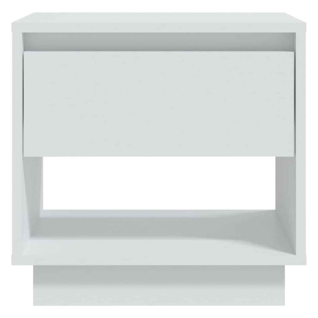 sengeborde 2 stk. 45x34x44 cm konstrueret træ hvid