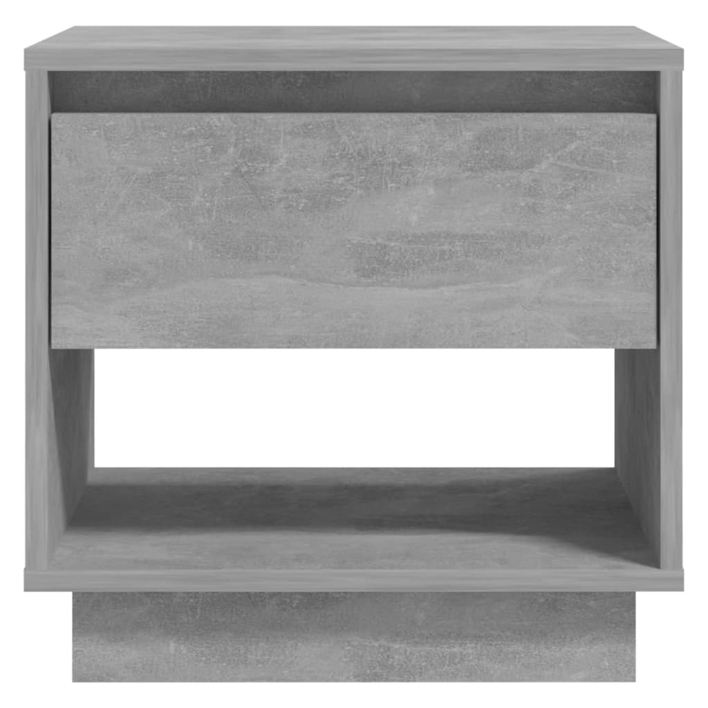 sengebord 45x34x44 cm konstrueret træ betongrå