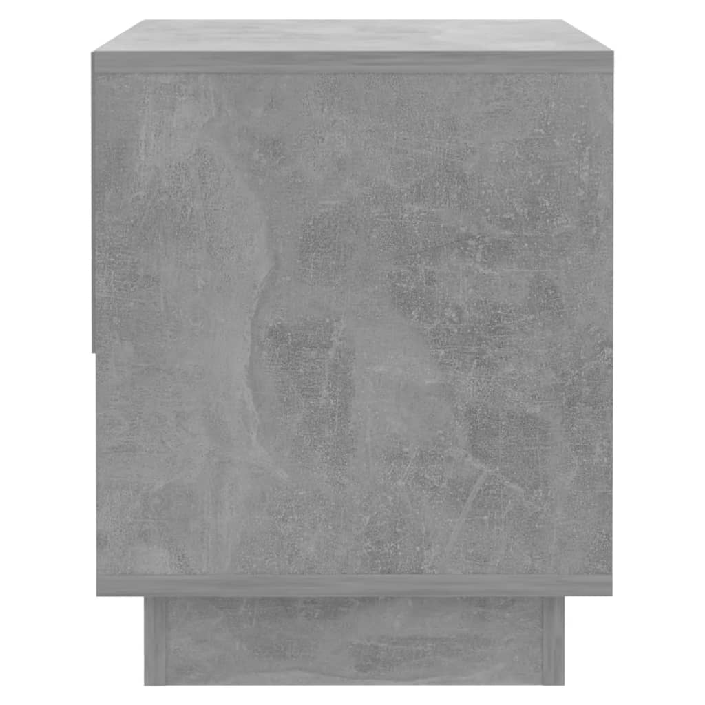 sengebord 45x34x44 cm konstrueret træ betongrå