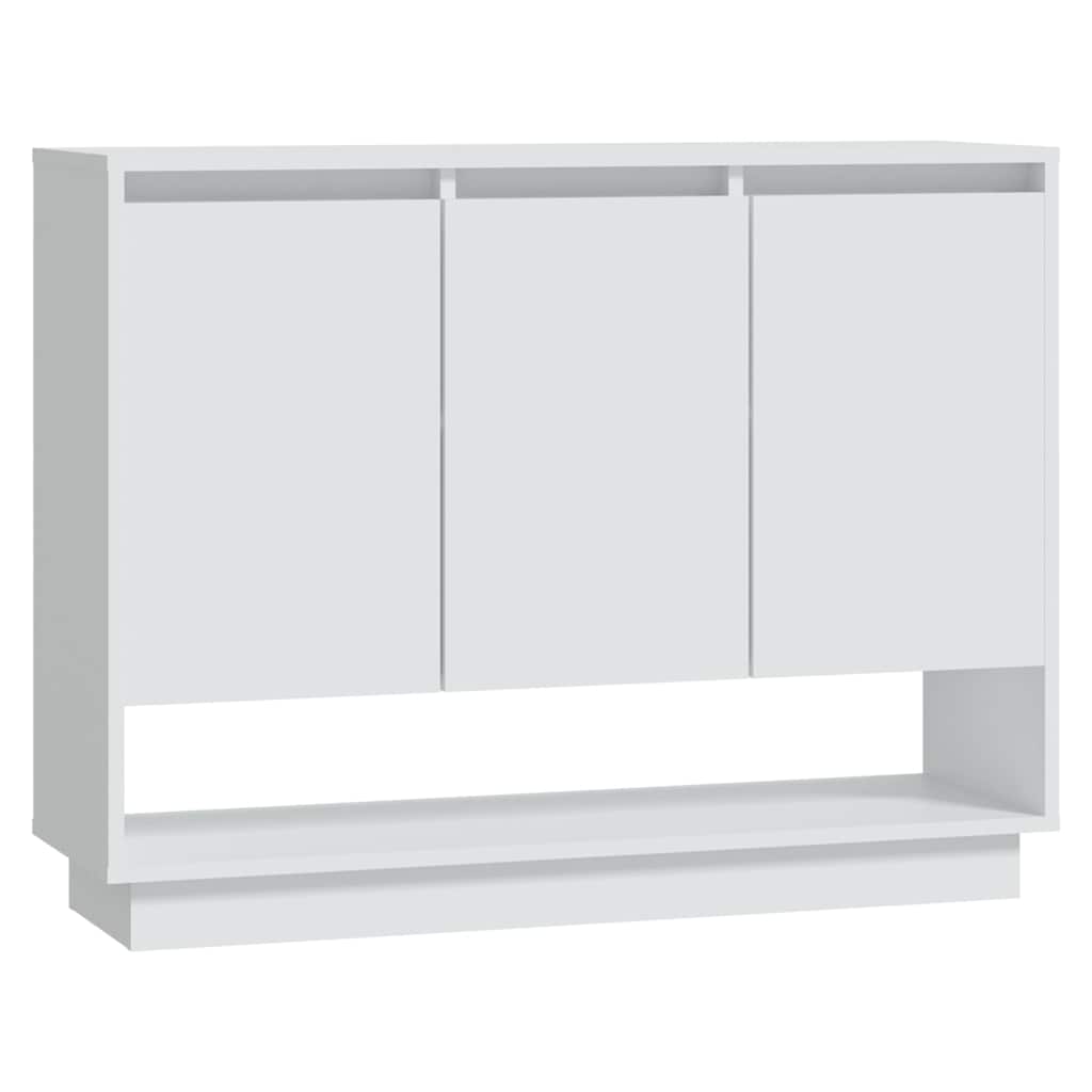 skænk 97x31x75 cm konstrueret træ hvid