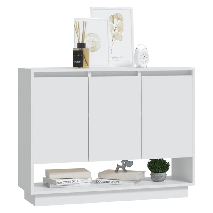 skænk 97x31x75 cm konstrueret træ hvid