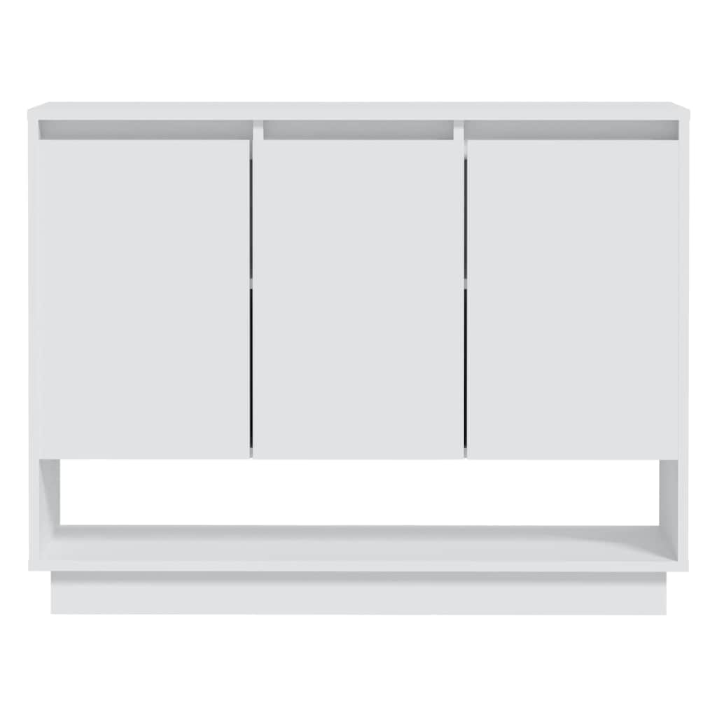 skænk 97x31x75 cm konstrueret træ hvid
