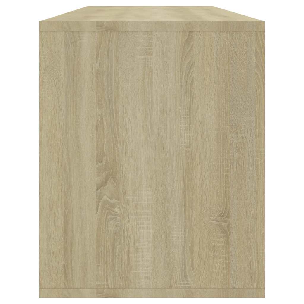 tv-bord 130x35x50 cm konstrueret træ sonoma-eg
