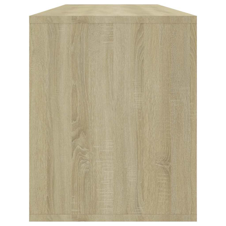 tv-bord 130x35x50 cm konstrueret træ sonoma-eg