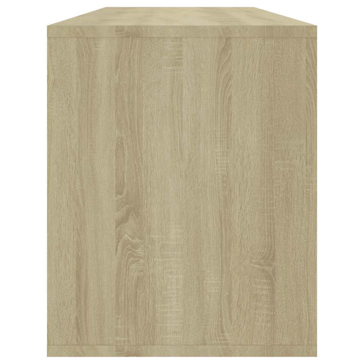 tv-bord 130x35x50 cm konstrueret træ sonoma-eg