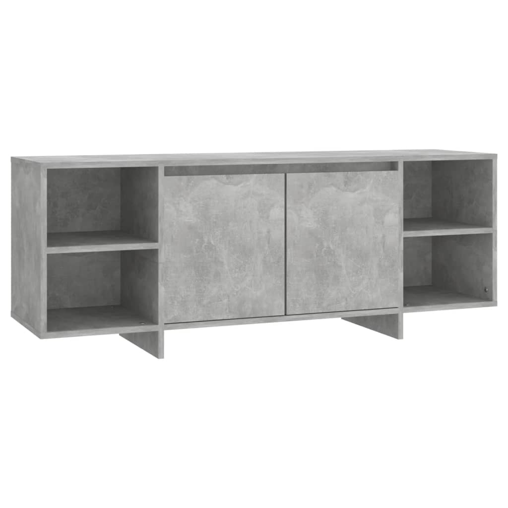 tv-bord 130x35x50 cm konstrueret træ betongrå