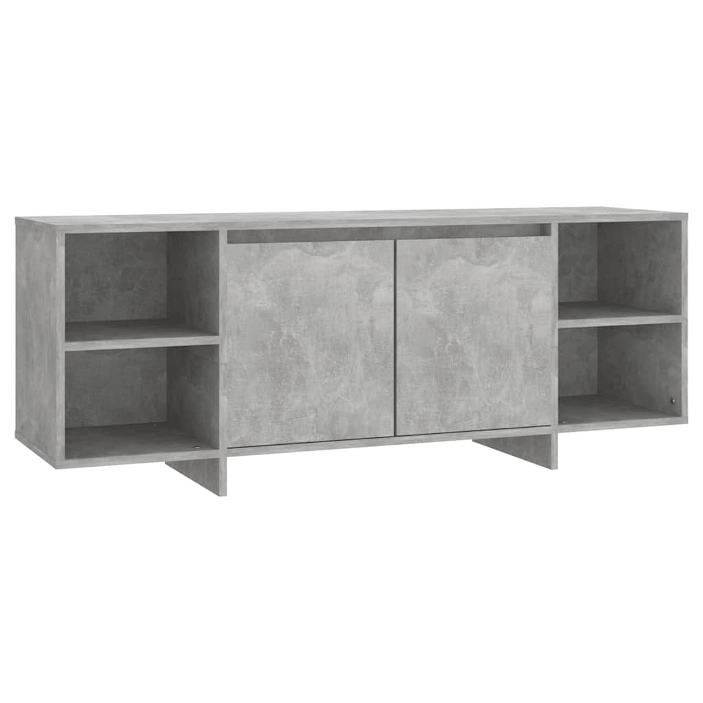 tv-bord 130x35x50 cm konstrueret træ betongrå