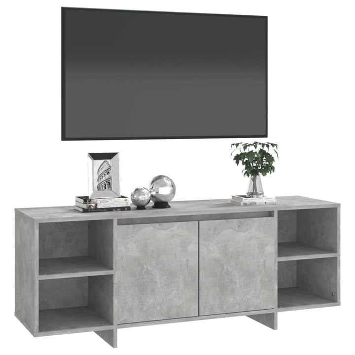 tv-bord 130x35x50 cm konstrueret træ betongrå