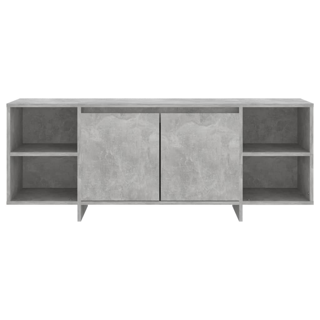 tv-bord 130x35x50 cm konstrueret træ betongrå
