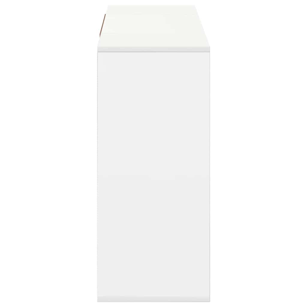 skænk 120x30x75 cm konstrueret træ hvid