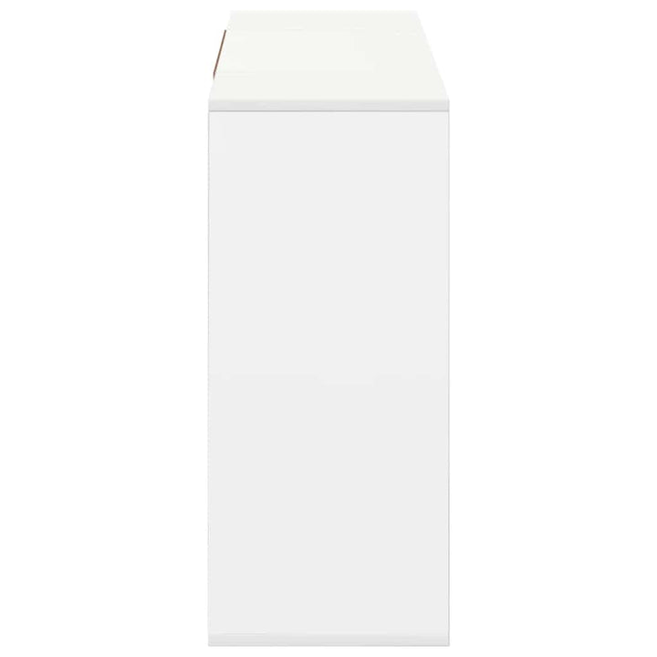 skænk 120x30x75 cm konstrueret træ hvid
