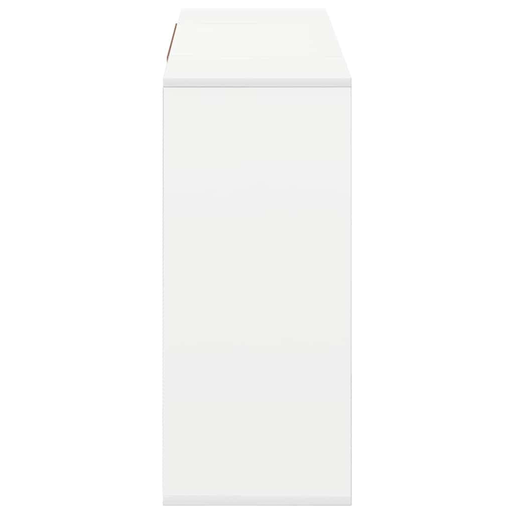 skænk 120x30x75 cm konstrueret træ hvid