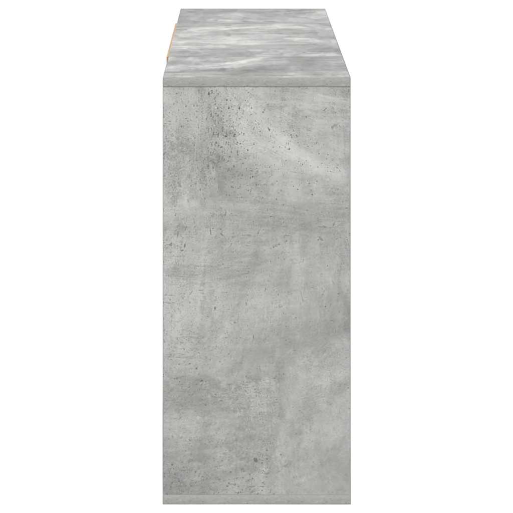 skænk 120x30x75 cm konstrueret træ betongrå