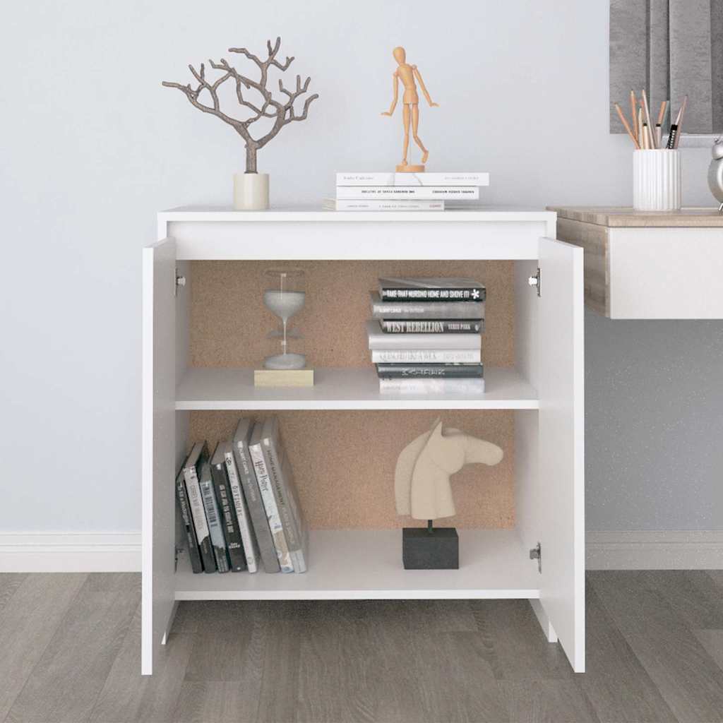 skænk 70x41x75 cm konstrueret træ hvid