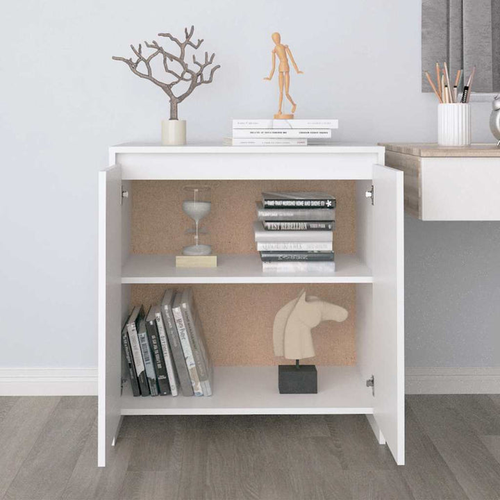 skænk 70x41x75 cm konstrueret træ hvid