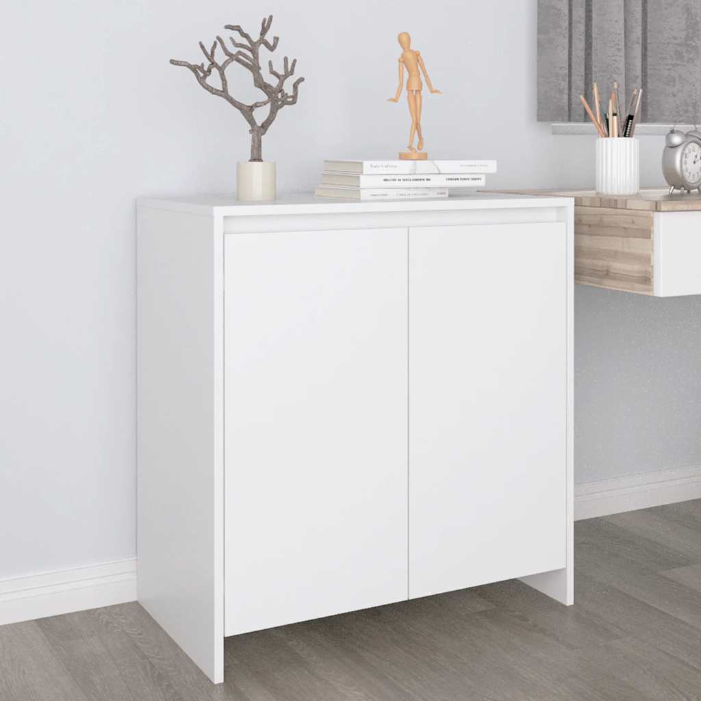 skænk 70x41x75 cm konstrueret træ hvid