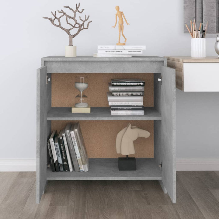 skænk 70x41x75 cm konstrueret træ betongrå