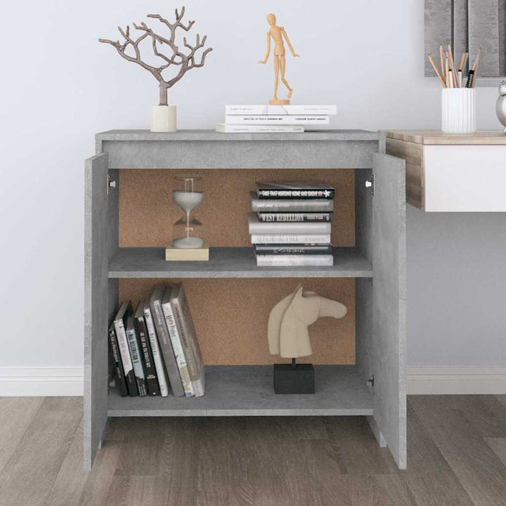 skænk 70x41x75 cm konstrueret træ betongrå
