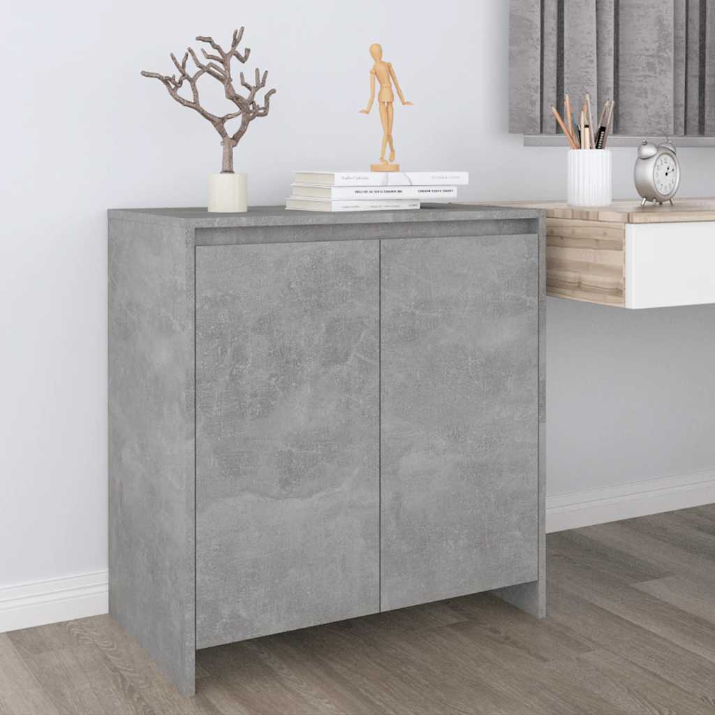 skænk 70x41x75 cm konstrueret træ betongrå