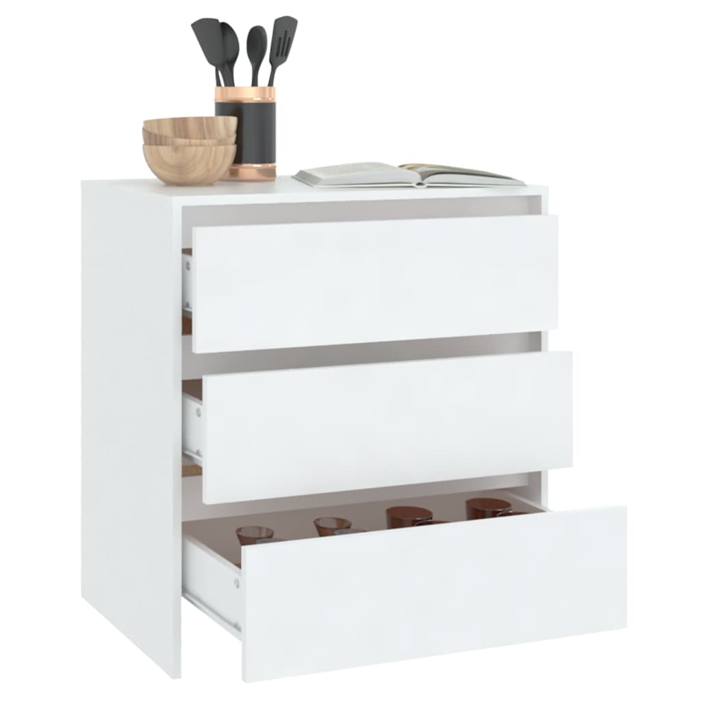 skænk 70x41x75 cm konstrueret træ hvid
