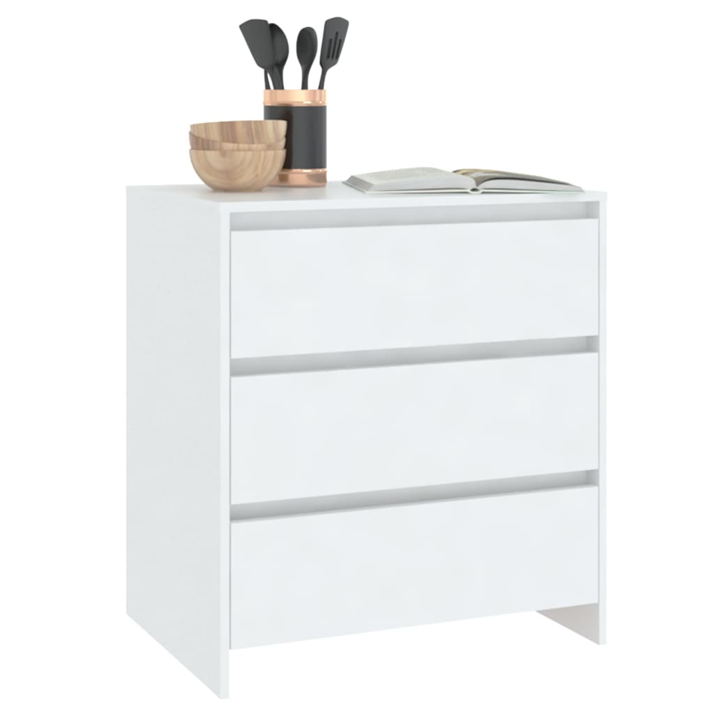 skænk 70x41x75 cm konstrueret træ hvid