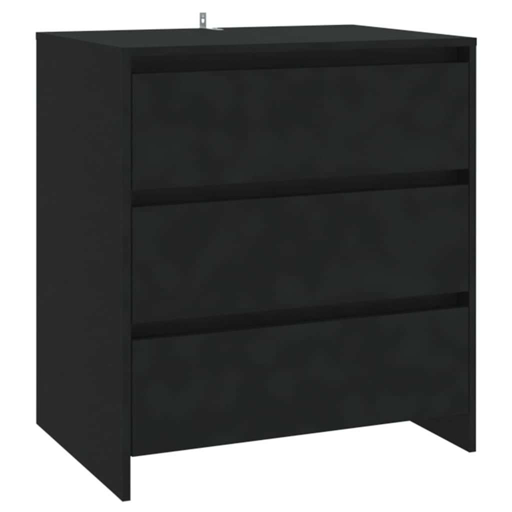 skænk 70x41x75 cm konstrueret træ sort