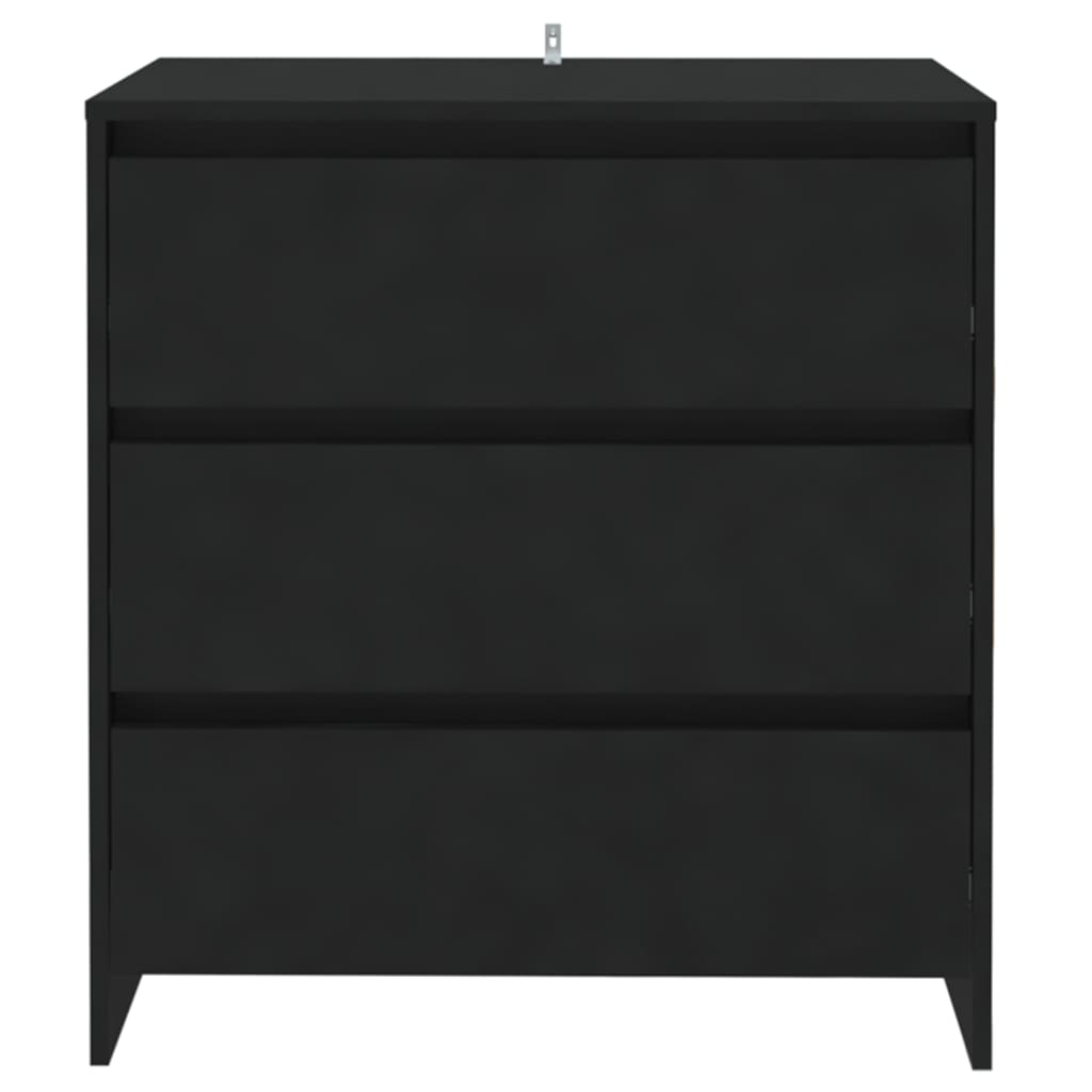 skænk 70x41x75 cm konstrueret træ sort