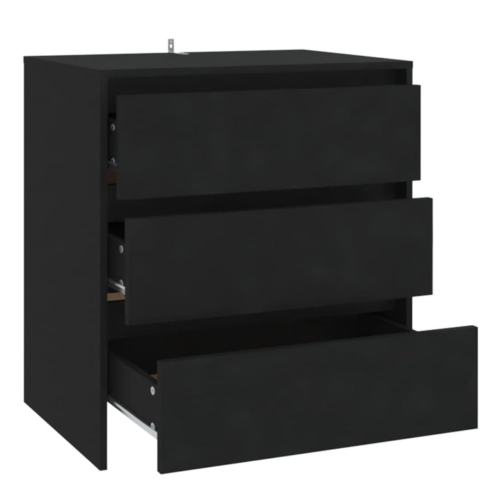 skænk 70x41x75 cm konstrueret træ sort