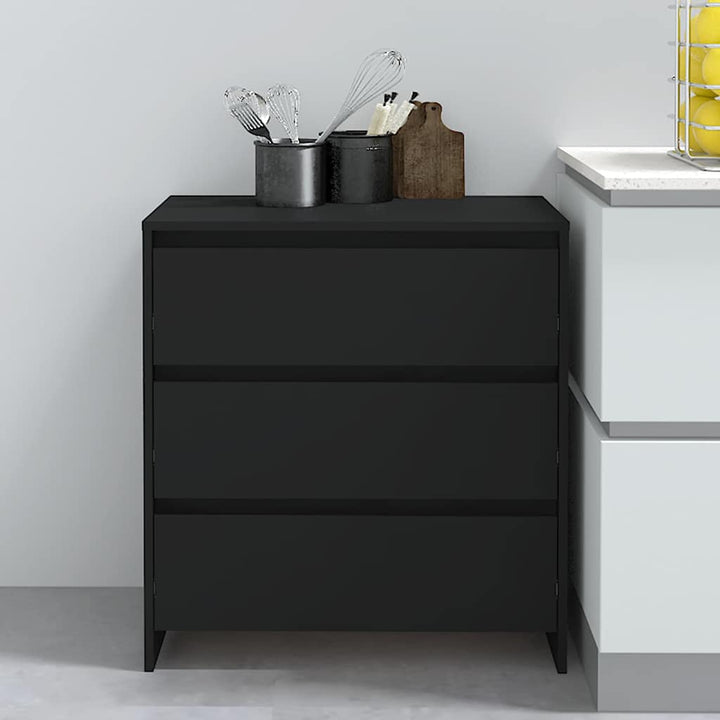skænk 70x41x75 cm konstrueret træ sort