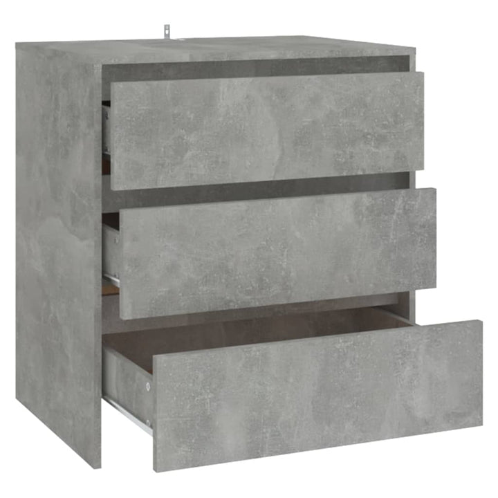 skænk 70x41x75 cm konstrueret træ betongrå
