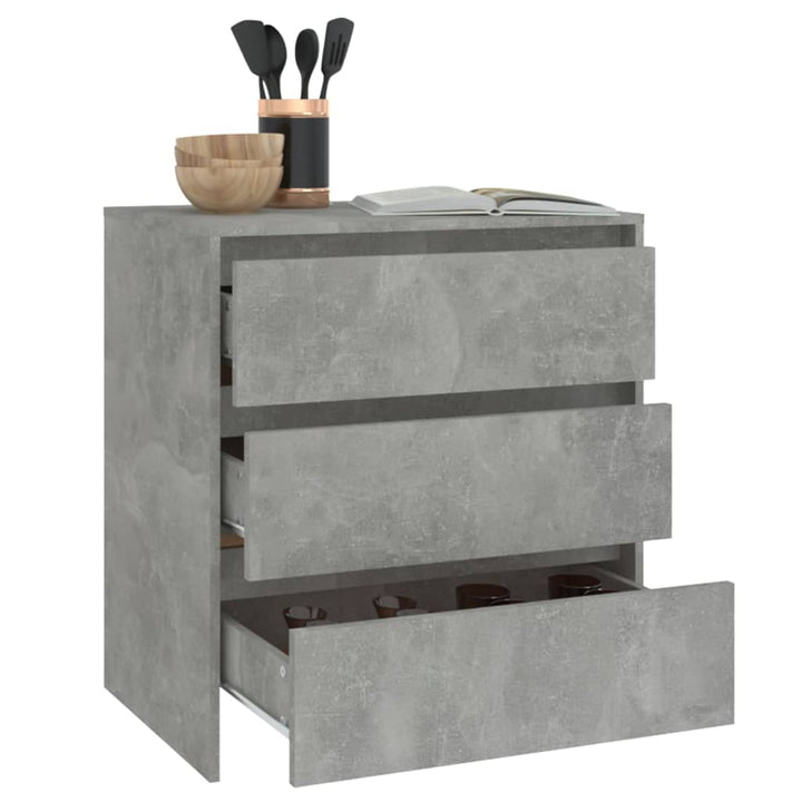 skænk 70x41x75 cm konstrueret træ betongrå