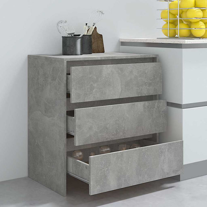 skænk 70x41x75 cm konstrueret træ betongrå