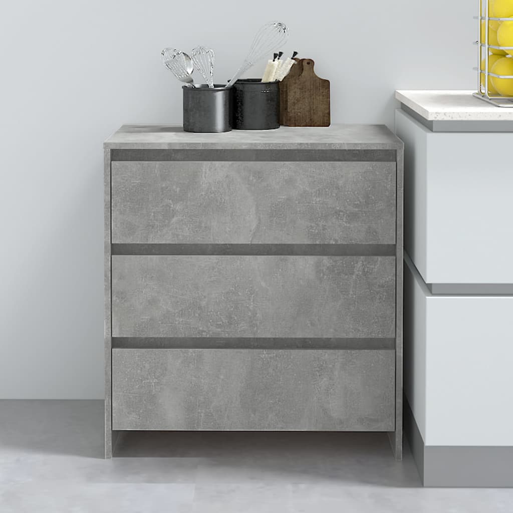 skænk 70x41x75 cm konstrueret træ betongrå