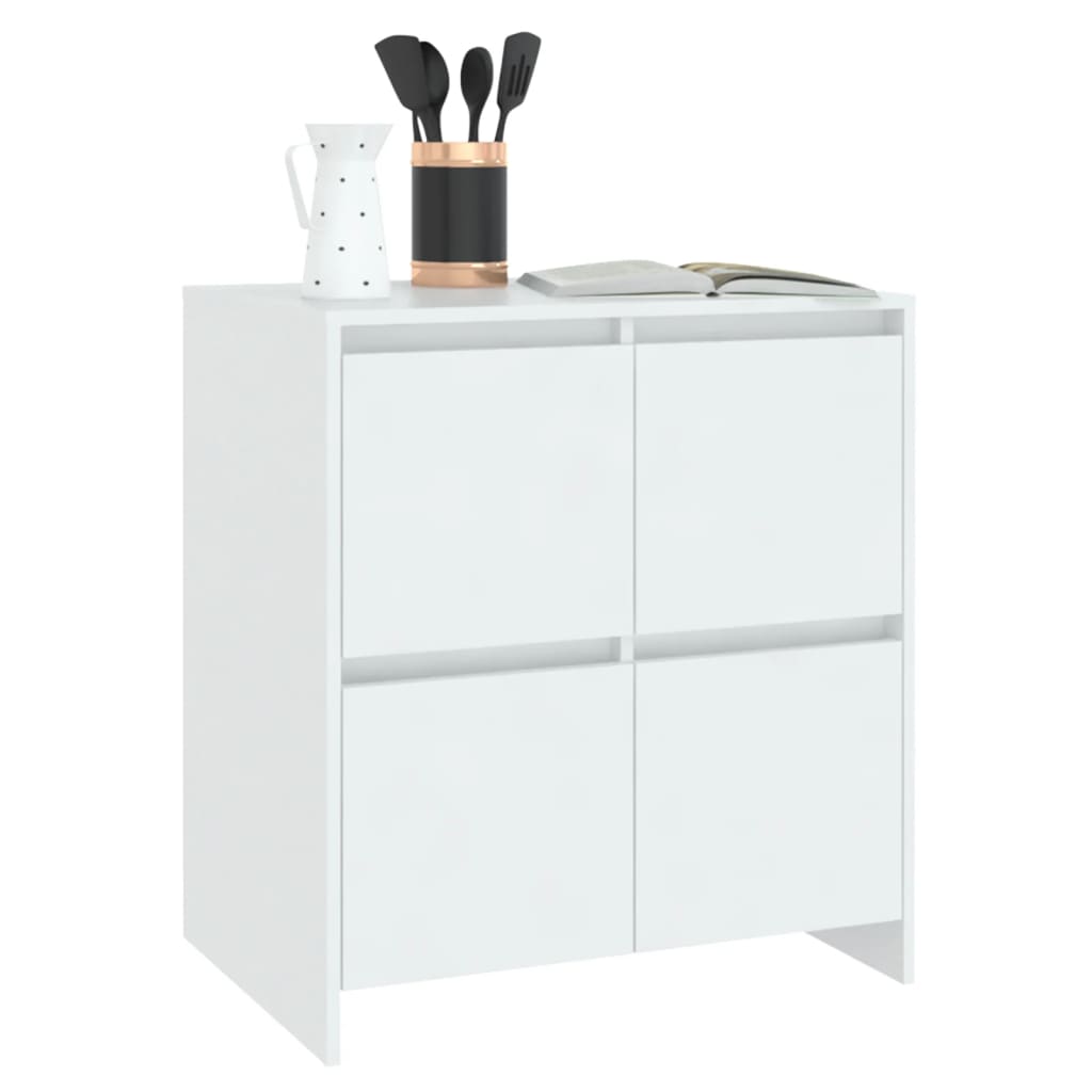 skænk 70x41x75 cm konstrueret træ hvid