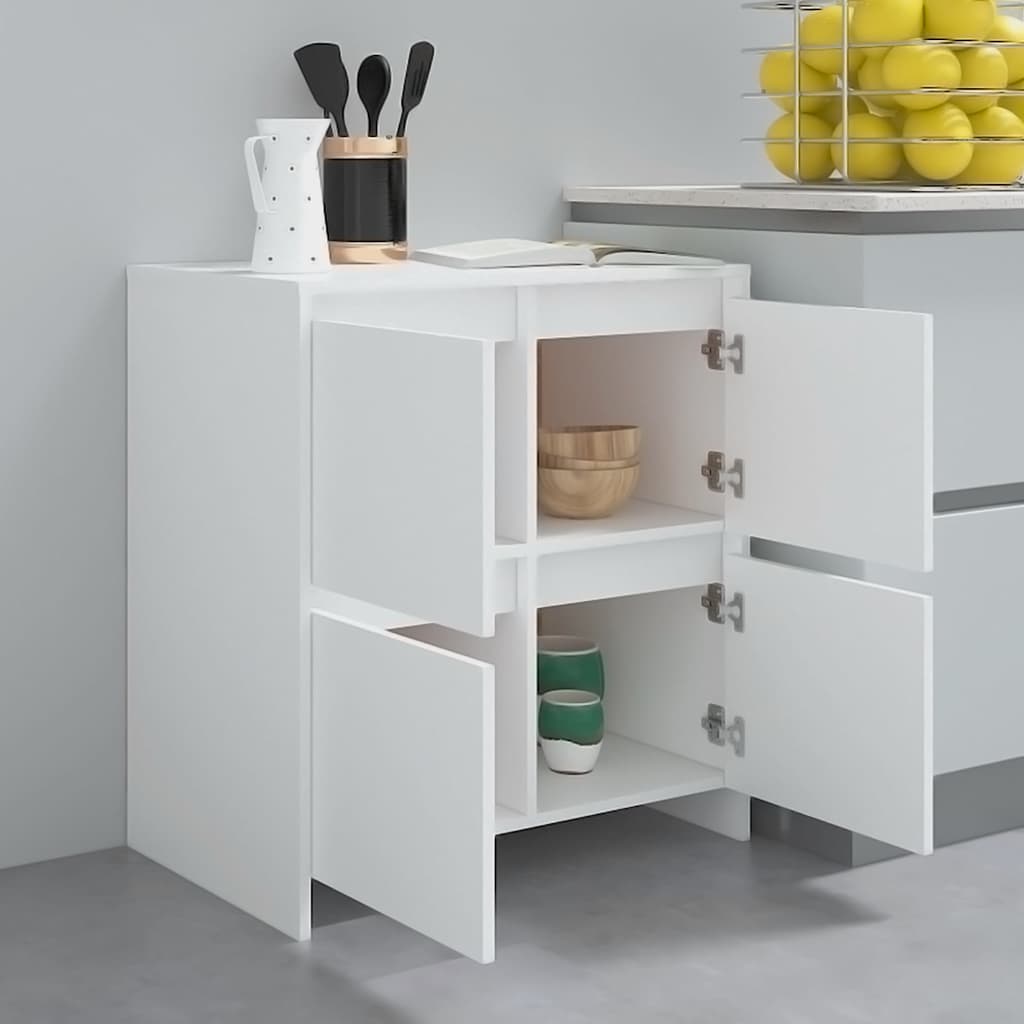 skænk 70x41x75 cm konstrueret træ hvid