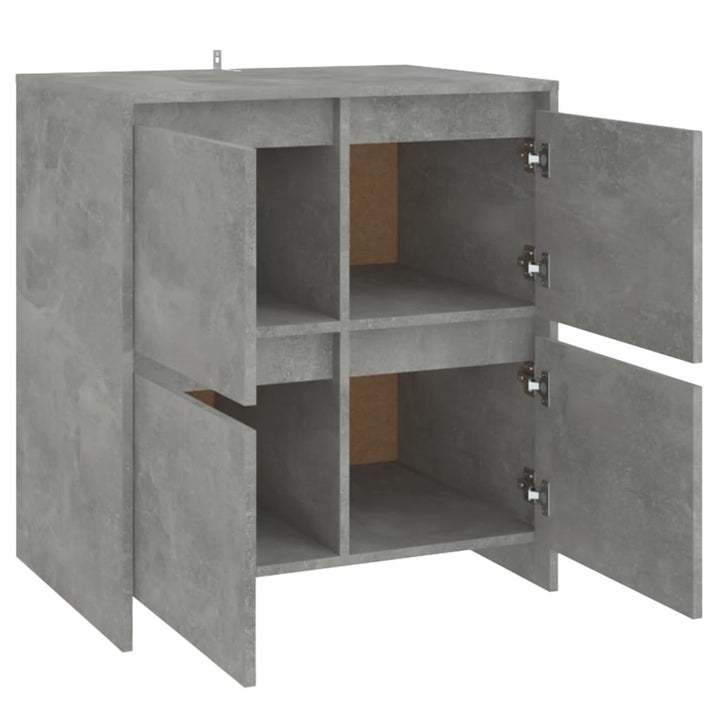 skænk 70x41x75 cm konstrueret træ betongrå