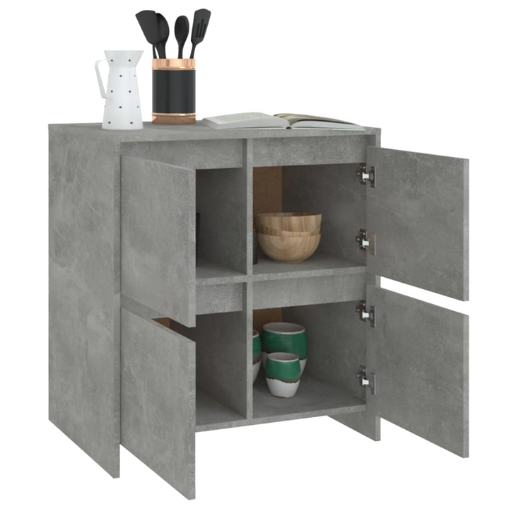 skænk 70x41x75 cm konstrueret træ betongrå