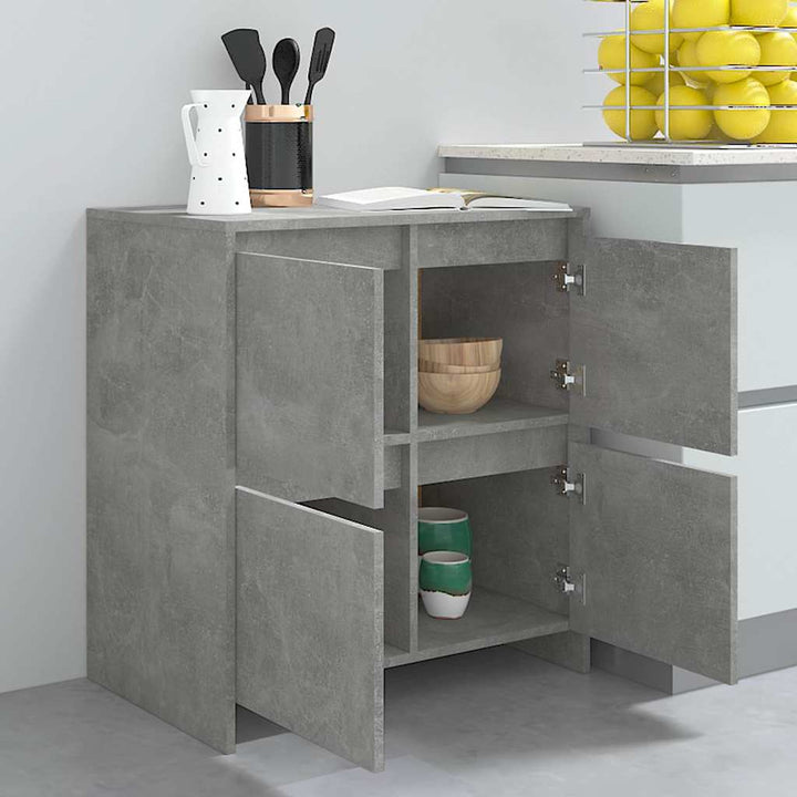 skænk 70x41x75 cm konstrueret træ betongrå